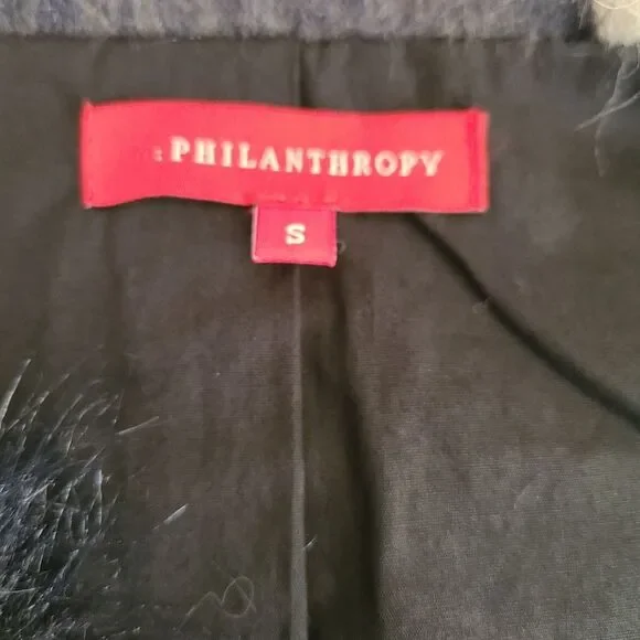 NEW Philanthropy Faux Fur Jacket Vest Gilet sz SMALL Luxury Old Money Clubkid - Picture 4 of 6